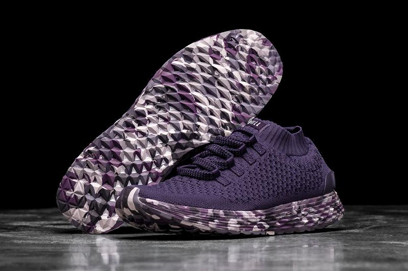 Women's Nobull Wild Wisteria Knit Running Shoes Dark / Purple | SG I2735L